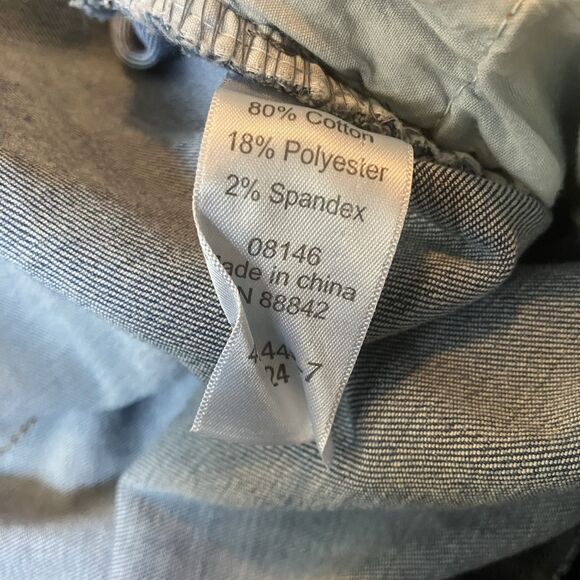 Lot of 2 Denim Shorts Womens Plus Size 24 W Bermuda Casual Stretch 5 Pocket - Picture 10 of 14